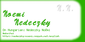 noemi nedeczky business card