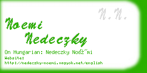 noemi nedeczky business card